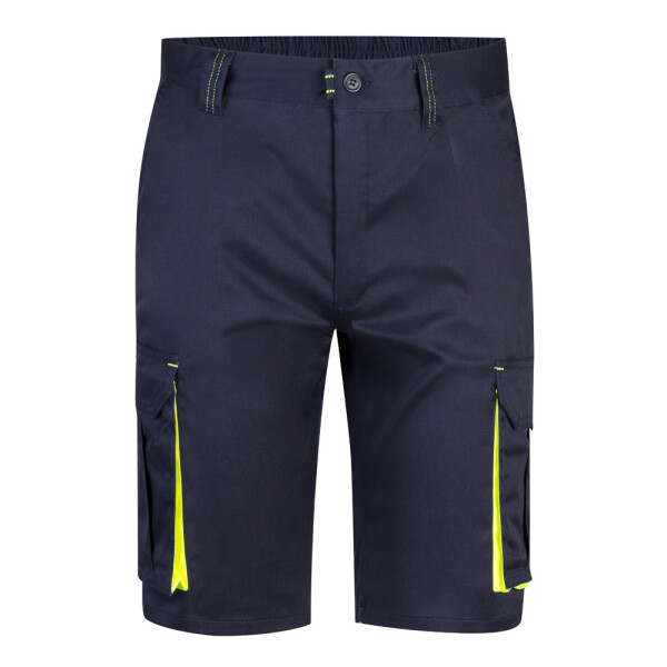 VL HEMERA. Zweifarbige Stretch-Bermudashorts mit mehreren Taschen (240 g/m²)