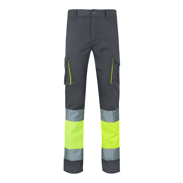 VL ZEUS LARGE. Zweifarbige Stretch-Hose mit mehreren Taschen (240 g/m²)