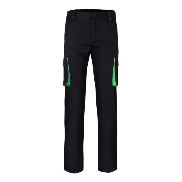 VL FIDES. Zweifarbige Stretch-Hose mit mehreren Taschen (240 g/m²)