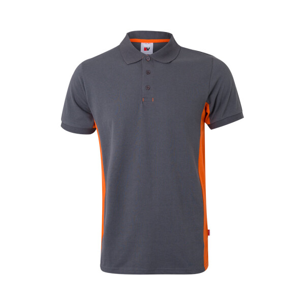 VL SUPAY. Zweifarbiges Piqué-Poloshirt (180 g/m²), kurzärmelig
