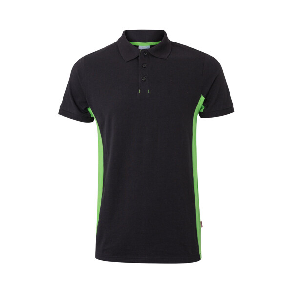VL SUPAY. Zweifarbiges Piqué-Poloshirt (180 g/m²), kurzärmelig