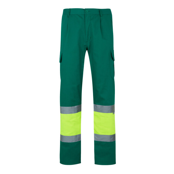 VL POSEIDON. Zweifarbige Twill-Hose mit mehreren Taschen (210 g/m²)