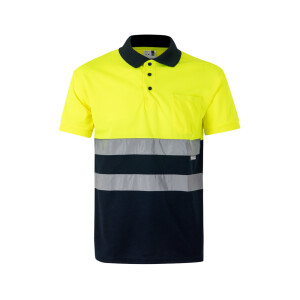 VL CUPID. Zweifarbiges Poloshirt im Bird-Eye-Design (160g/m²) mit kurzen Ärmeln, aus Polyester (100%) - Reklamnepredmety