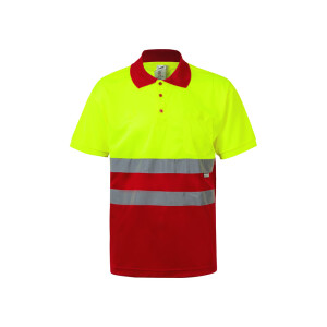 VL CUPID. Zweifarbiges Poloshirt im Bird-Eye-Design (160g/m²) mit kurzen Ärmeln, aus Polyester (100%) - Reklamnepredmety