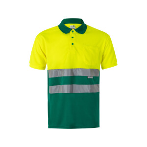 VL CUPID. Zweifarbiges Poloshirt im Bird-Eye-Design (160g/m²) mit kurzen Ärmeln, aus Polyester (100%) - Reklamnepredmety