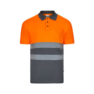 VL CUPID. Zweifarbiges Poloshirt im Bird-Eye-Design (160g/m²) mit kurzen Ärmeln, aus Polyester (100%) - Reklamnepredmety