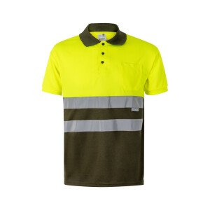 VL CUPID. Zweifarbiges Poloshirt im Bird-Eye-Design (160g/m²) mit kurzen Ärmeln, aus Polyester (100%) - Reklamnepredmety