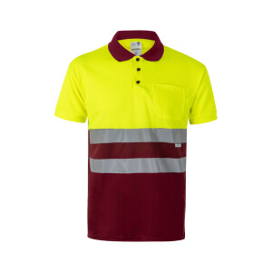 VL CUPID. Zweifarbiges Poloshirt im Bird-Eye-Design (160g/m²) mit kurzen Ärmeln, aus Polyester (100%) - Reklamnepredmety