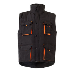 VL NERGAL. Steppweste, zweifarbig, mit mehreren Taschen (120g/m²), aus Polyester (100%) - Reklamnepredmety