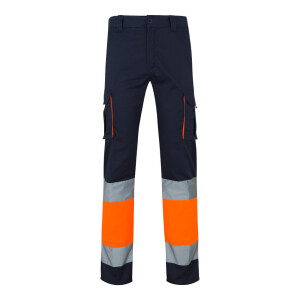 VL ZEUS. Zweifarbige Stretch-Hose mit mehreren Taschen (240 g/m²), aus Baumwolle (46 %), EME (38 %) und Polyester (16 %) - Reklamnepredmety