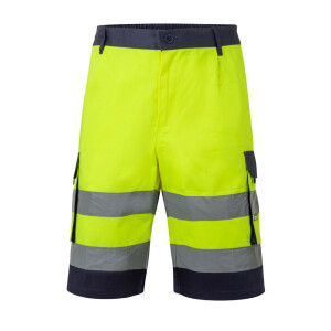 VL HADES. Zweifarbige Bermudashorts mit mehreren Taschen (210 g/m²), aus Baumwolle (20%) und Polyester (80%) - Reklamnepredmety