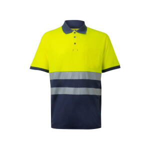 VL ACHELOUS. Zweifarbiges Piqué-Poloshirt (150g/m²) mit kurzen Ärmeln, aus Baumwolle (55%) und Polyester (45%) - Reklamnepredmety