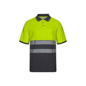 VL ACHELOUS. Zweifarbiges Piqué-Poloshirt (150g/m²) mit kurzen Ärmeln, aus Baumwolle (55%) und Polyester (45%) - Reklamnepredmety