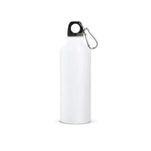 RE-LANDSCAPE M. Flasche aus recyceltem Aluminium 530 mL mit Karabiner - Reklamnepredmety