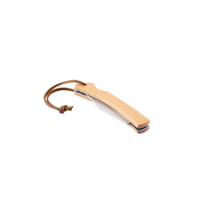 RANGER. Rasiermesser mit Klinge aus rostfreiem Stahl und Griff aus Bambus - Reklamnepredmety