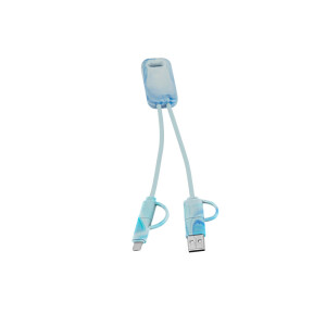 BERNERS. Superschnelles 6-in-1-USB-Kabel aus recyceltem PET (100% rPET) - Reklamnepredmety