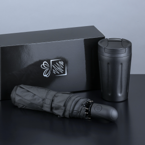 DAILY-SET: SCANDIC-BECHER UND CAMBRIDGE-REGENSCHIRM - Reklamnepredmety