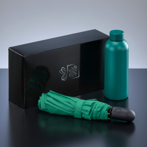ACTIVE SET: THERMALWASSERFLASCHE UND AUTOMATIKSCHIRM - Reklamnepredmety
