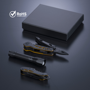 OPTIMA-SET II: MULTITOOL, TASCHENMESSER UND MITTLERE TASCHENLAMPE - Reklamnepredmety