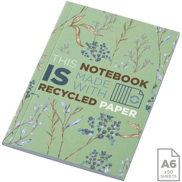 Recyceltes A6 Novella Austen Softcover-Notizbuch – 50 Blatt