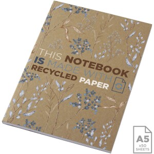 Novella Austen A5 Softcover-Notizbuch aus recyceltem Kraftpapier – 50 Blatt - Reklamnepredmety