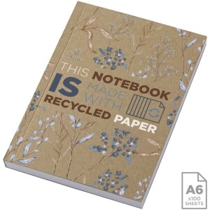 Novella Austen A6 Softcover-Notizbuch aus recyceltem Kraftpapier – 100 Blatt - Reklamnepredmety
