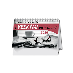 Tischkalender Großbuchstaben Zeilenkalender 2026 - Reklamnepredmety