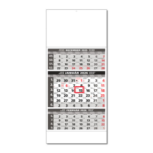 Planungskalender STANDARD 3M grau 2026 - Reklamnepredmety
