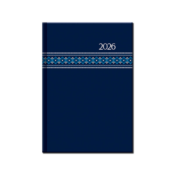 Wochenkalender A5 FOLK blau 2026