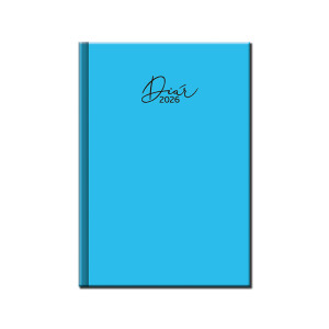 Tageskalender A5 COLORS hellblau 2026 - Reklamnepredmety