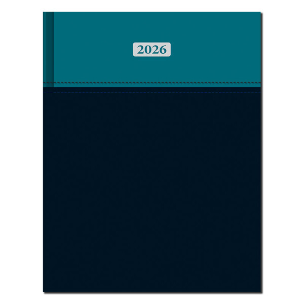 Managerkalender A4 MILANO türkis-schwarz 2026