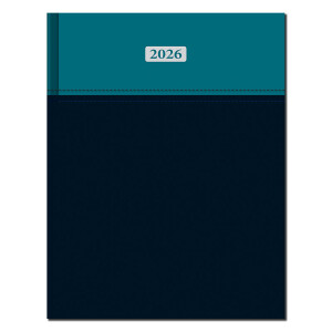 Managerkalender A4 MILANO türkis-schwarz 2026 - Reklamnepredmety