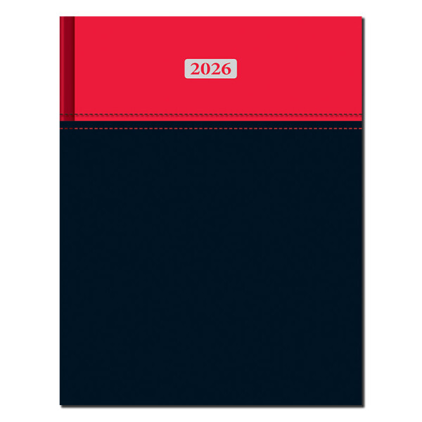 Managerkalender A4 MILANO rot-schwarz 2026