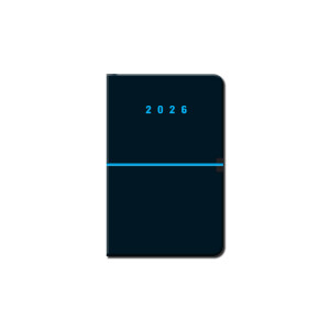 Mini-Tagebuch A6 CAPRI schwarz 2026 - Reklamnepredmety