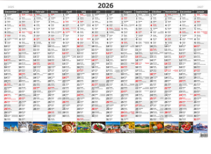 Jahresplanungskarte A1 - illustriert - Reklamnepredmety
