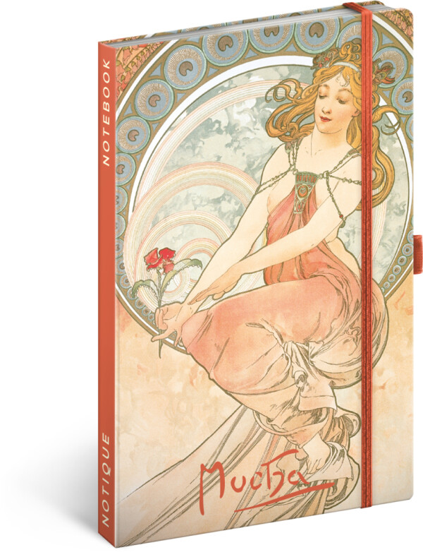 NOTIQUE Notizen Alfons Mucha – Gemälde, liniert, 13 x 21 cm