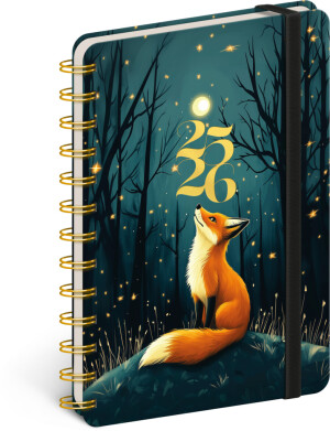 NOTIQUE Spiralkalender 18 Monate Petito – Fuchs 2025/2026, 13 x 18 cm - Reklamnepredmety