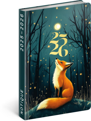 NOTIQUE 18-Monats-Kalender Petito – Fuchs 2025/2026, 11 x 17 cm - Reklamnepredmety