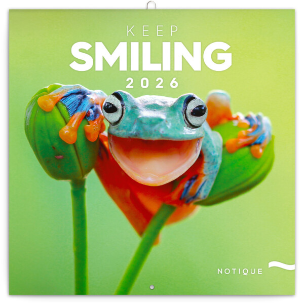 NOTIQUE Notizblock Smile, Please 2026, 30 x 30 cm