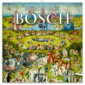 NOTIQUE Notizblock Hieronymus Bosch 2026, 30 x 30 cm - Reklamnepredmety