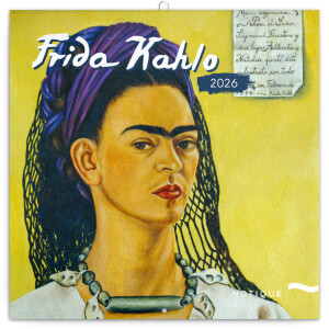 NOTIQUE Frida Kahlo 2026 Notizblock, 30 x 30 cm - Reklamnepredmety