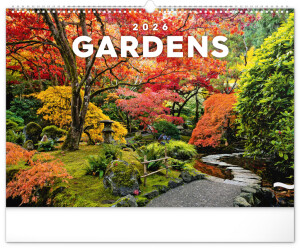 NOTIQUE Wandkalender Gärten 2026, 48 x 33 cm - Reklamnepredmety