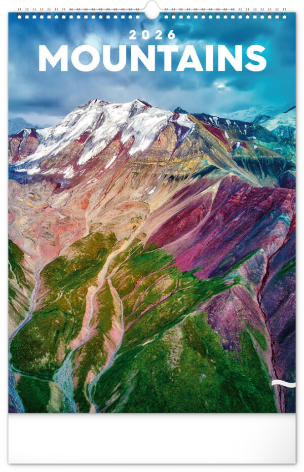 NOTIQUE Wandkalender Berge 2026, 33 x 46 cm