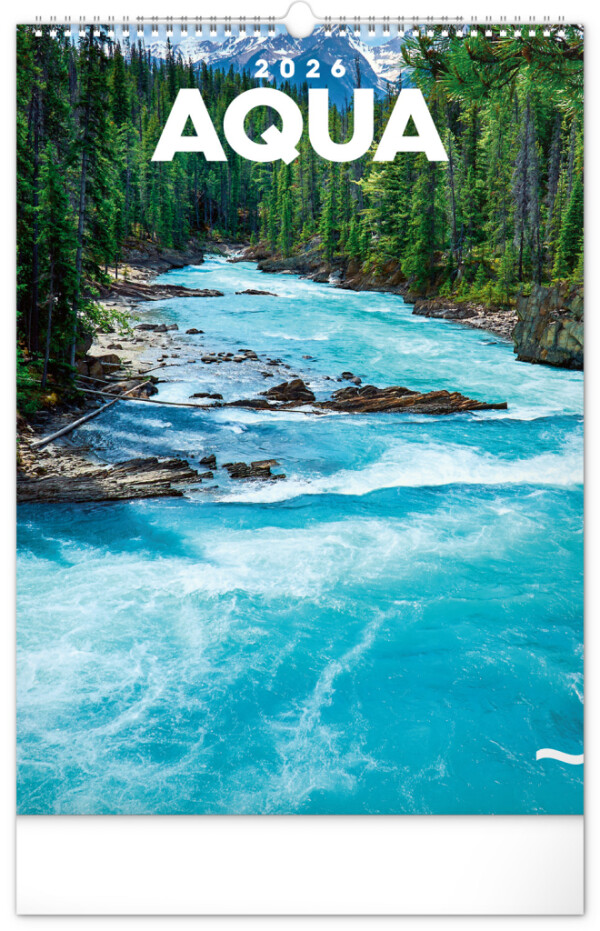 NOTIQUE Wandkalender Wasser 2026, 33 x 46 cm