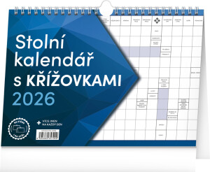 NOTIQUE Tischkalender mit Kreuzworträtseln mit Haken CZ 2026, 30 x 21 cm - Reklamnepredmety