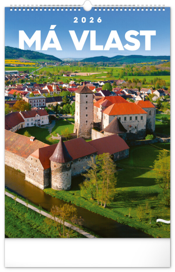 NOTIQUE Wandkalender My Homeland CZ 2026, 33 x 46 cm