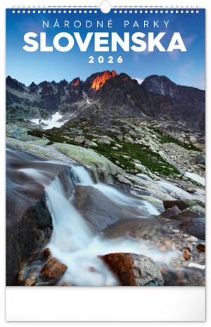 NOTIQUE Nástenný kalendár Národné parky Slovenska 2026, 33 x 46 cm - Reklamnepredmety