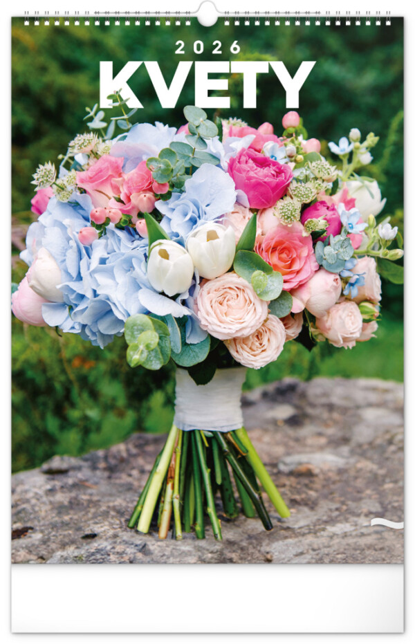 NOTIQUE Wandkalender Blumen 2026, 33 x 46 cm