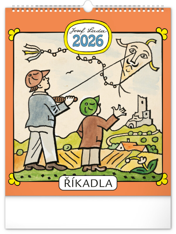 NOTIQUE Wandkalender Josef Lada – Kinderreime CZ 2026, 30 x 34 cm