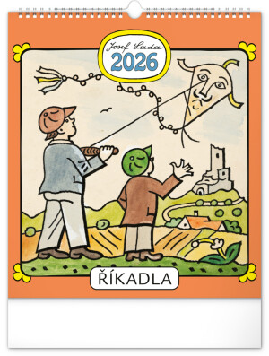 NOTIQUE Wandkalender Josef Lada – Kinderreime CZ 2026, 30 x 34 cm - Reklamnepredmety